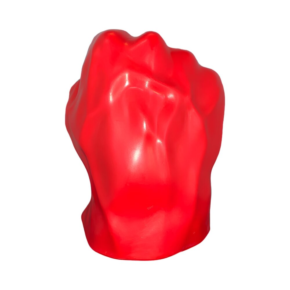 Luminária 3D Mão Incrível Hulk Vermelho Marvel Decoração Geek