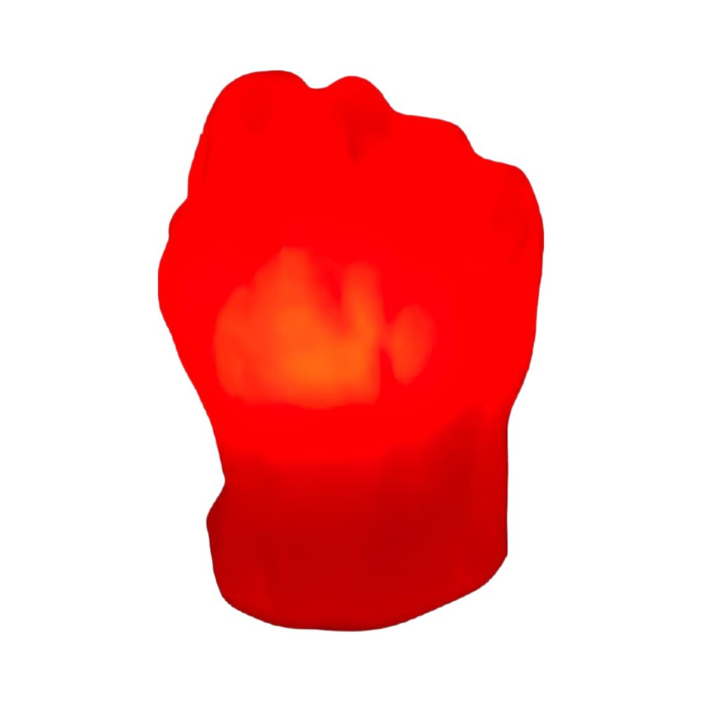 Luminária 3D Mão Incrível Hulk Vermelho Marvel Decoração Geek