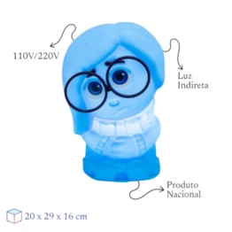 Luminária 3D Tristeza Divertidamente Disney 110/220V Oficial