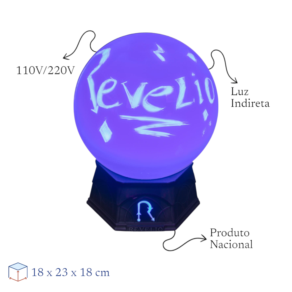 Luminária Revelio Harry Potter Sensor de Proximidade + Lâmpada UV 12V