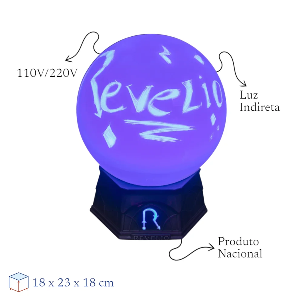 Luminária Revelio Harry Potter Sensor de Proximidade + Lâmpada UV 12V