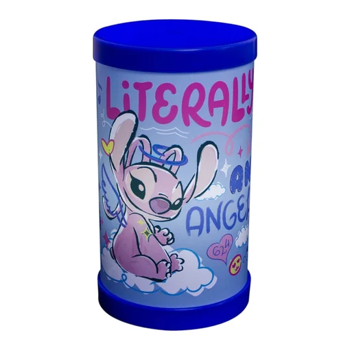 Luminária Abajur Angel Stitch Disney Luz Difusa 110/220V Oficial Roxa