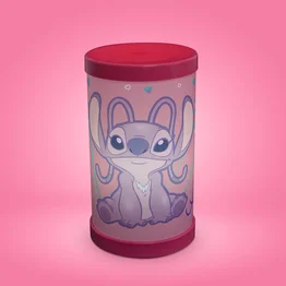 Luminária Abajur Angel Stitch Disney Luz Difusa 110/220V Oficial Rosa
