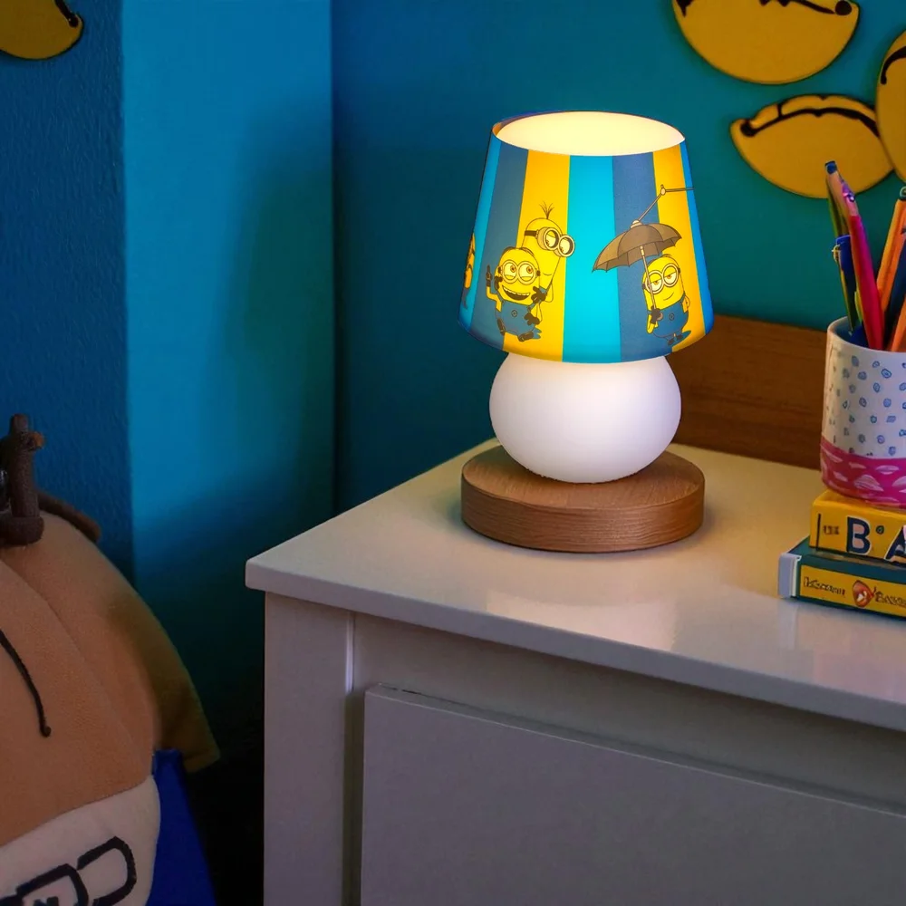 Abajur Luminária Minions Bivolt Oficial Universal Luz Difusa Micro Lampe