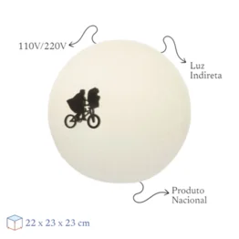 Luminária 3D Lua ET Cena Icônica Bivolt Licenciada Universal
