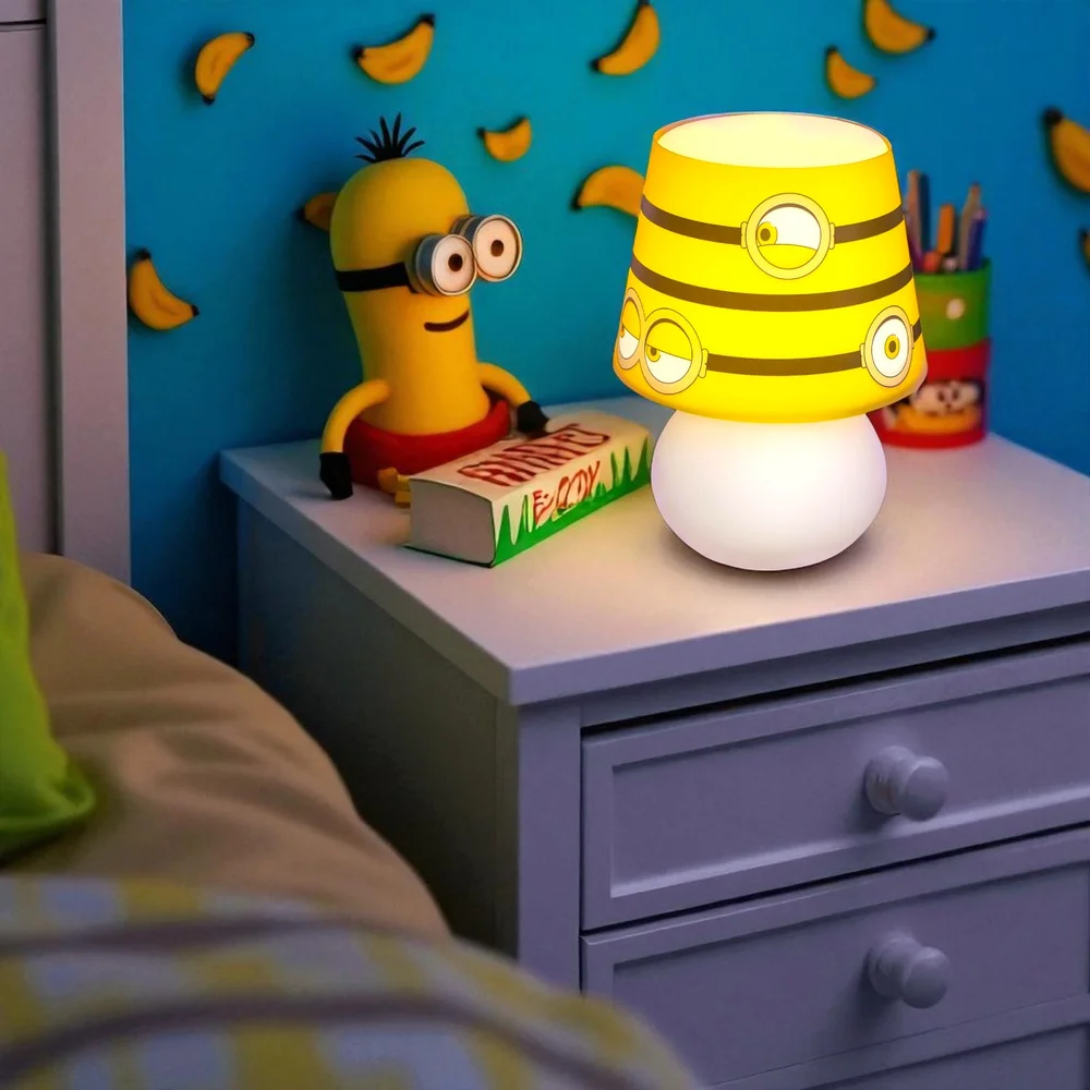 Abajur Luminária Minions Óculos Bivolt Universal Luz Difusa Decoração