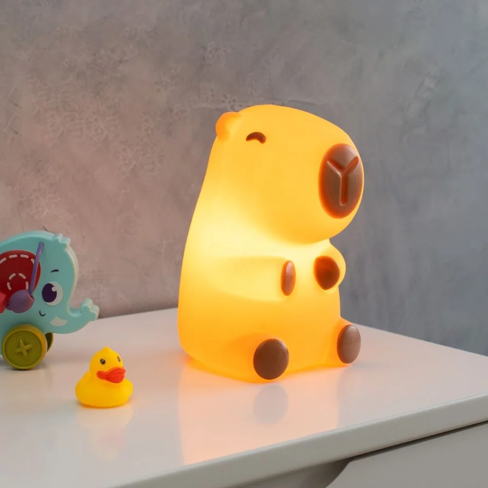 Luminária 3D Capivara Baby Bivolt Decoração Criativa Fofa