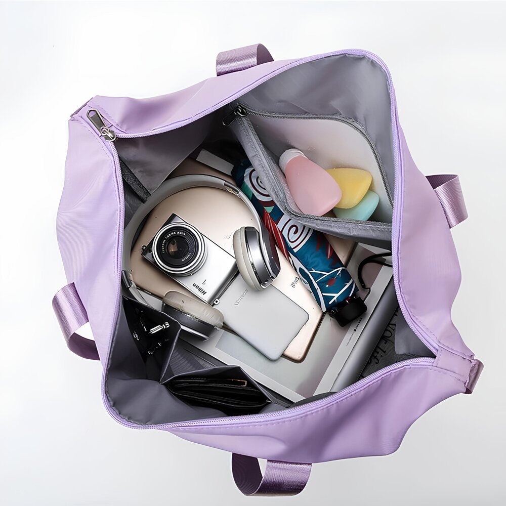 Bolsa de Viagem Mochila Dobrável Grande Impermeável Rosa