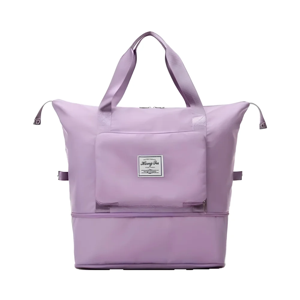 Bolsa de Viagem Mochila Dobrável Grande Impermeável Rosa