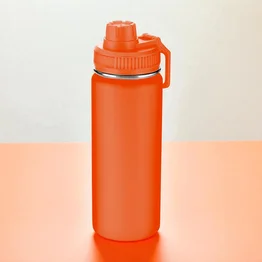 Garrafa com Alça e Bico 570ml Parede Dupla Laranja