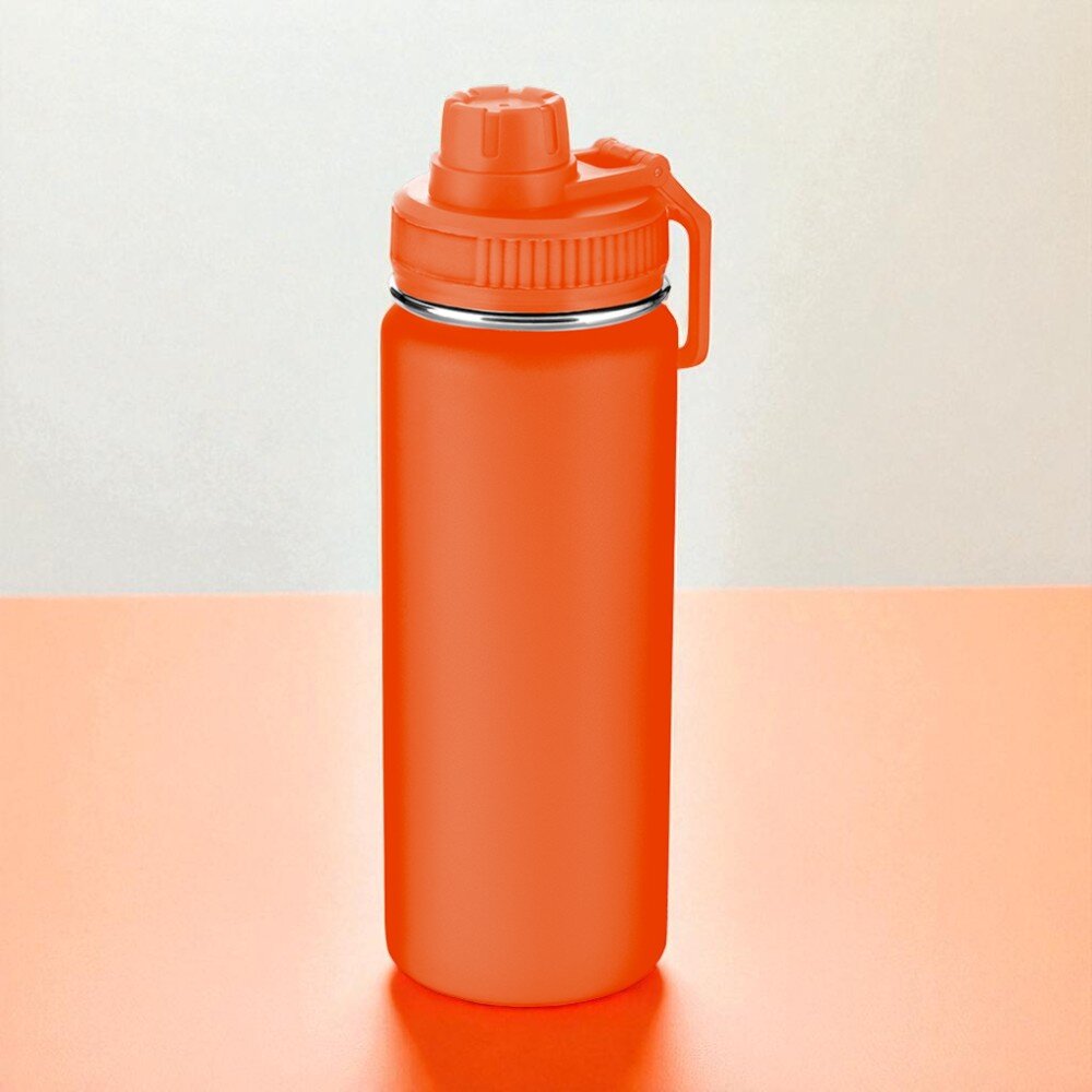 Garrafa com Alça e Bico 570ml Parede Dupla Laranja