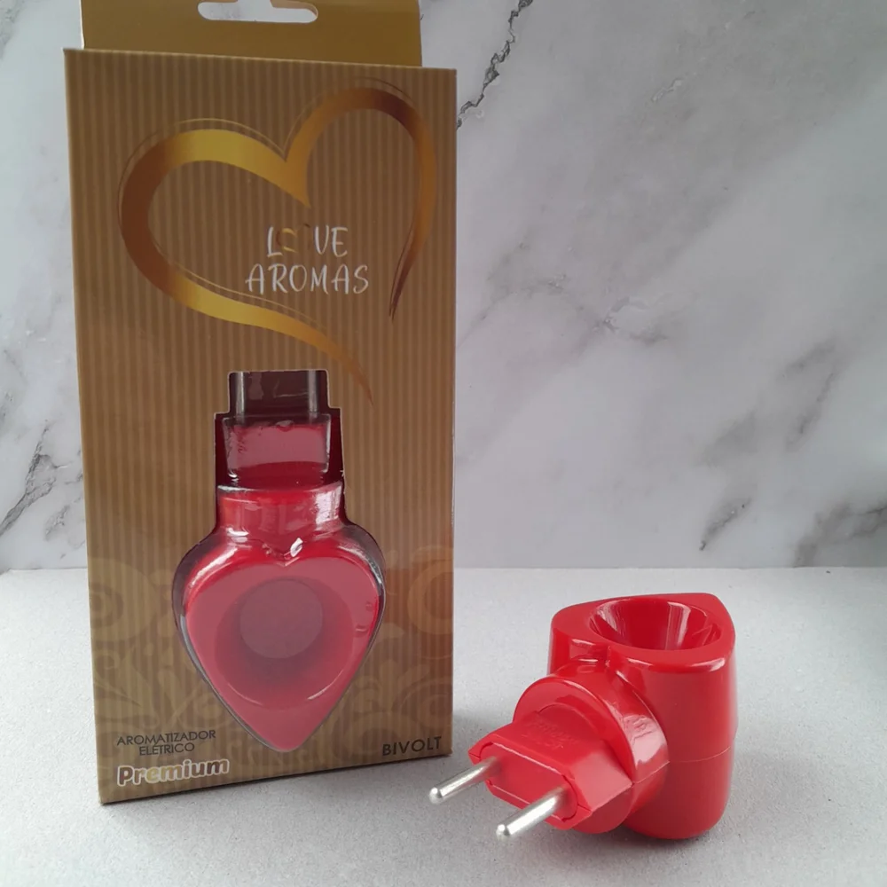 Aromatizador Difusor Elétrico de Essências Love Aromas Bivolt Vermelho