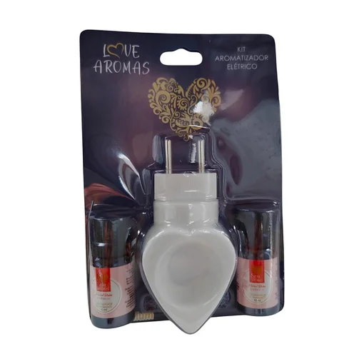Kit Difusor Elétrico + 2 Essências Aromáticas Floral Brisa Bivolt Branco