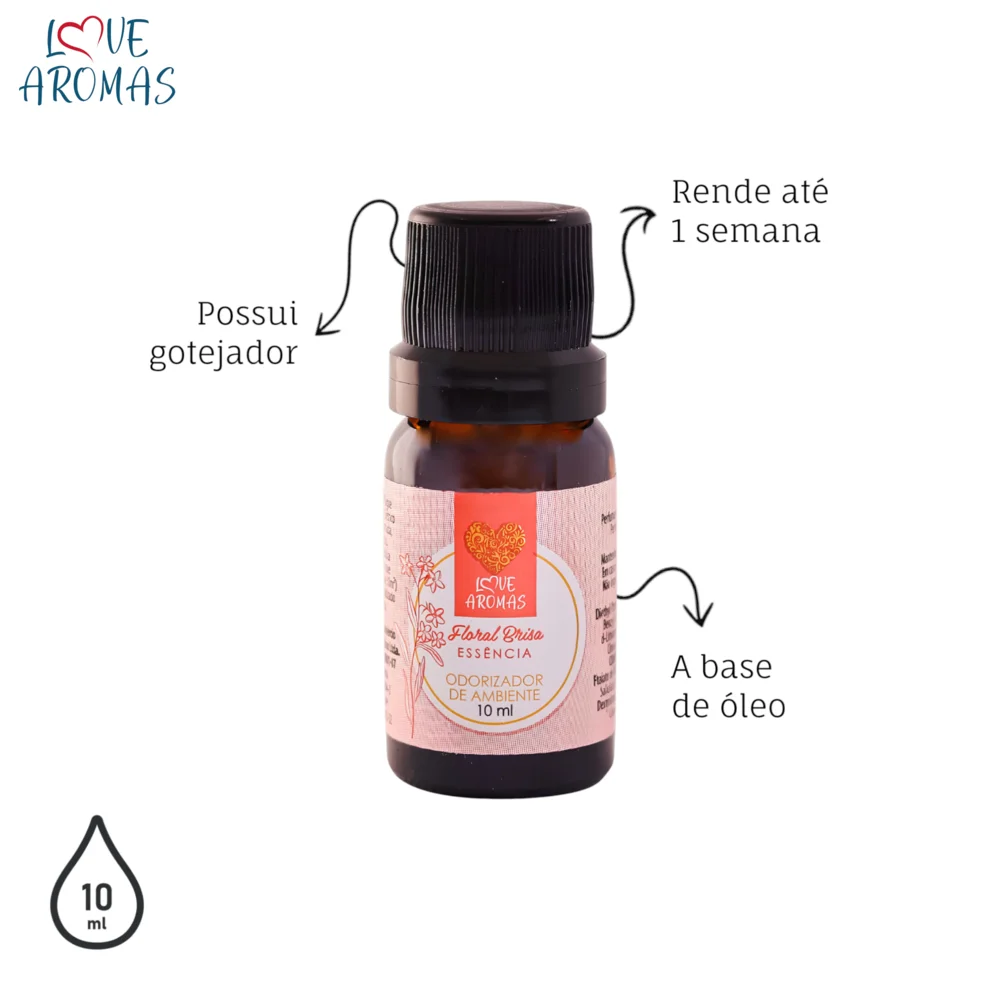 Kit Difusor Elétrico + 2 Essências Aromáticas Floral Brisa Bivolt Branco