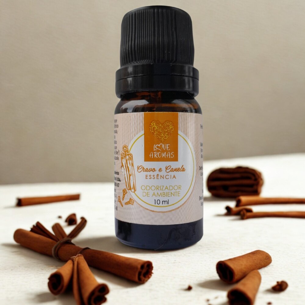 Essência Aromática Cravo e Canela 10ml Love Aromas para Difusor Elétrico