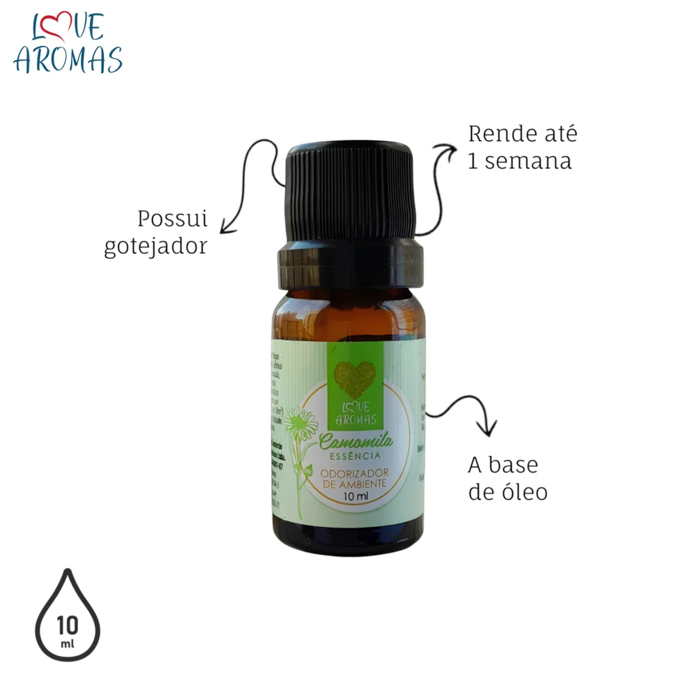 Essência Aromática Camomila 10ml Love Aromas para Difusor Elétrico