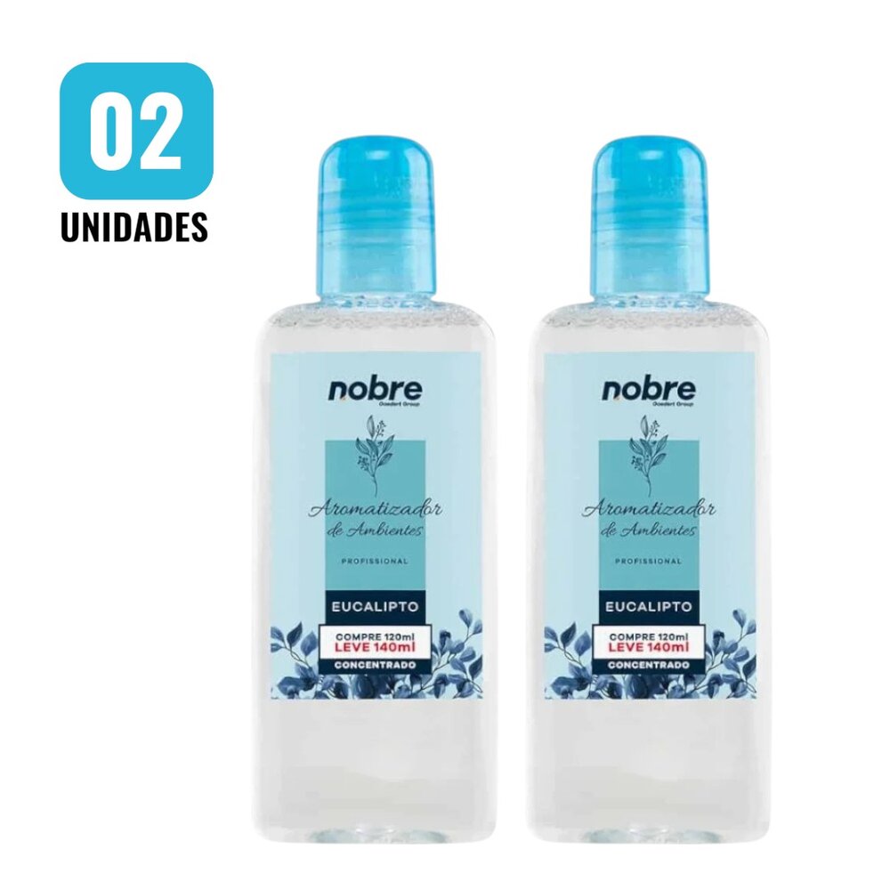Kit 2 Aromatizantes de Ambiente 140ml Nobre - Eucalipto Concentrado, Perfume Duradouro