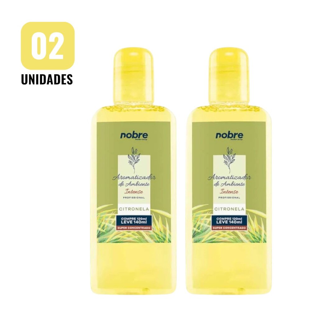 Kit 2 Aromatizantes de Ambiente 140ml Nobre - Citronela Super Concentrado, Perfume Duradouro