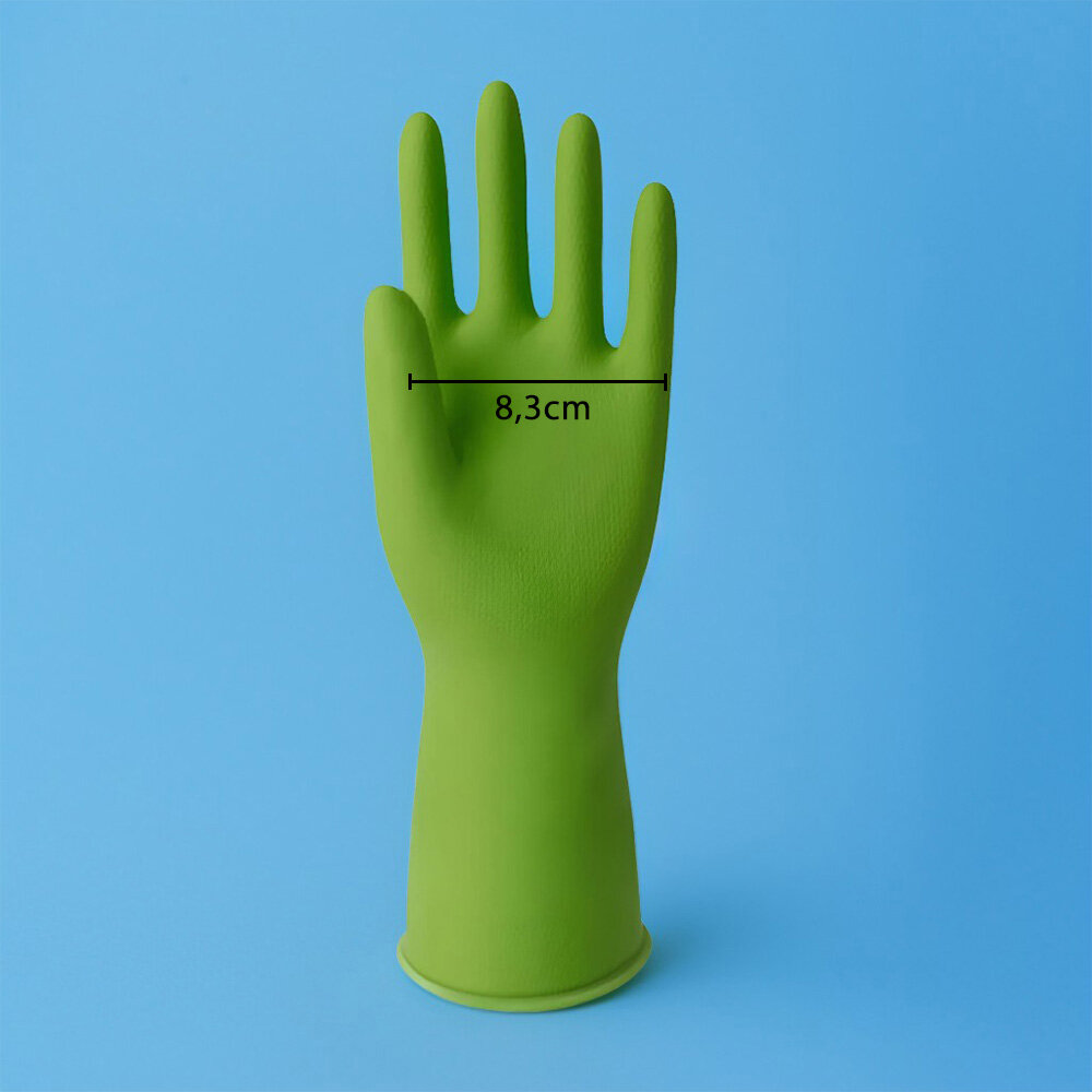Kit 10 Pares de Luvas Nobre Látex M p/ Agentes Químicos Resistente e Segura Verde