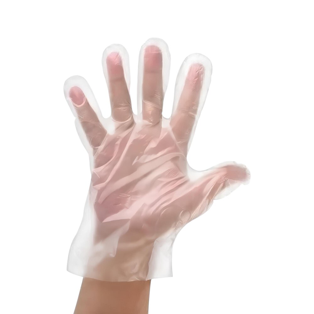 Kit 100 Luvas Plásticas Descartáveis HDPE Nobre Tamanho Único Ambidestras