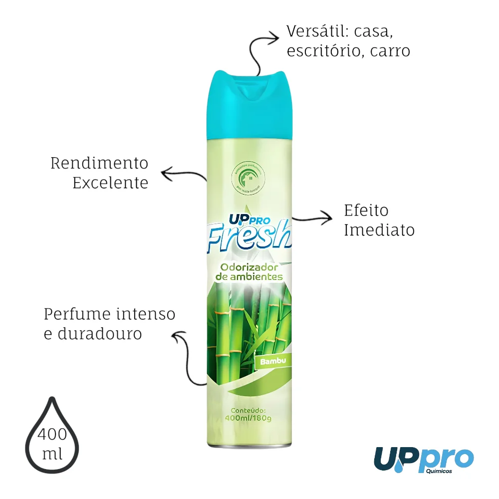 Odorizador de Ambiente Aerossol 400ml Bambu Up Fresh Perfume Duradouro