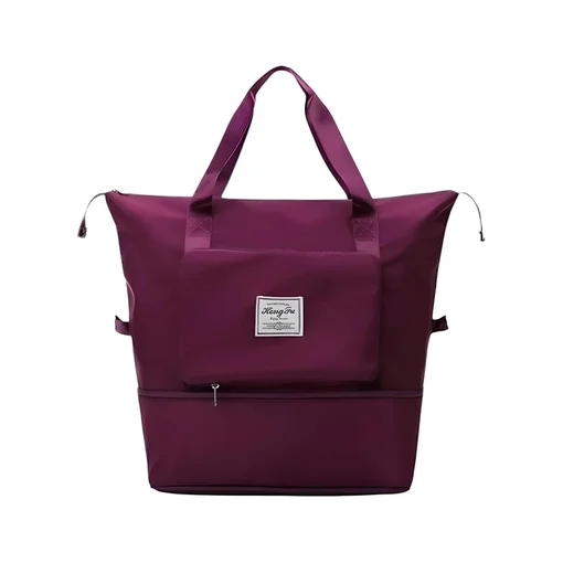 Bolsa de Viagem Mochila Dobrável Grande Impermeável Vinho