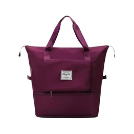 Bolsa de Viagem Mochila Dobrável Grande Impermeável Vinho