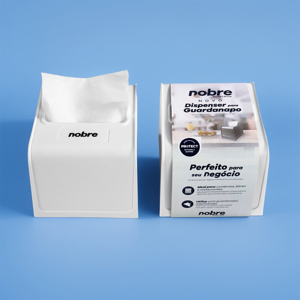 Dispenser para Guardanapo Interfolhado Branco Plástico - Nobre