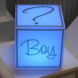 Cubo Iluminado para Chá Revelação com Fio - Boy or Girl?