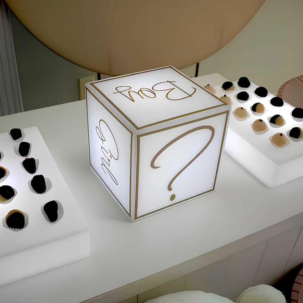 Cubo Iluminado para Chá Revelação sem Fio - Boy or Girl?