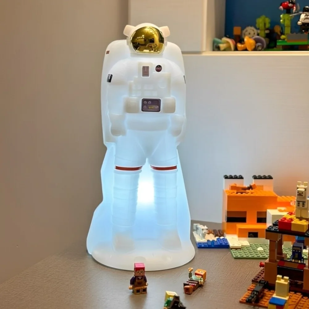 Luminária Astronauta de Mesa 3D Decoração Criativa Bivolt