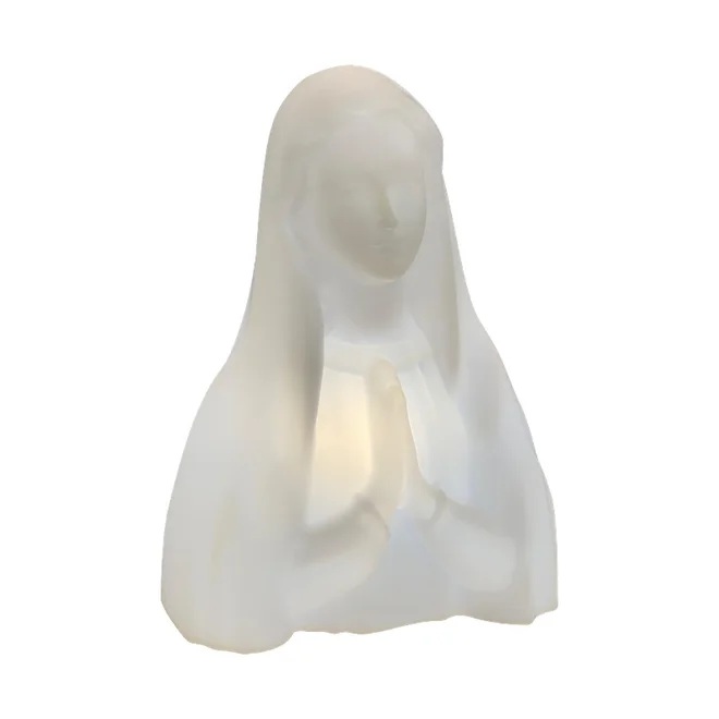 Luminária Busto Nossa Senhora Bivolt Decoração Oratório Branca