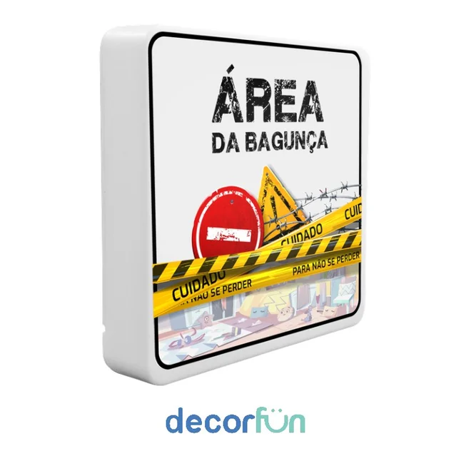 Luminária Quadrada Área da Bagunça Enfeite de Porta Criativo Bivolt