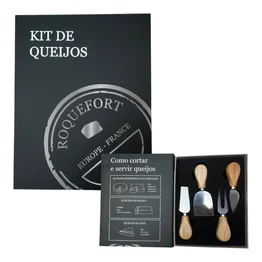 Kit com 4 Peças para Queijo com Caixa Criativa Fromelier Sortido