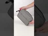 Necessaire Grande em Poliéster com Alça e Zíper 3L Preta