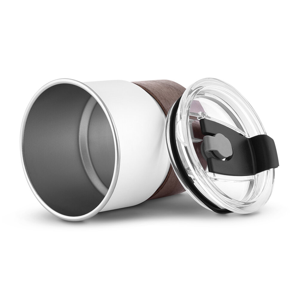 Copo de Café com Canudo em Inox Hermético 250ml Branco