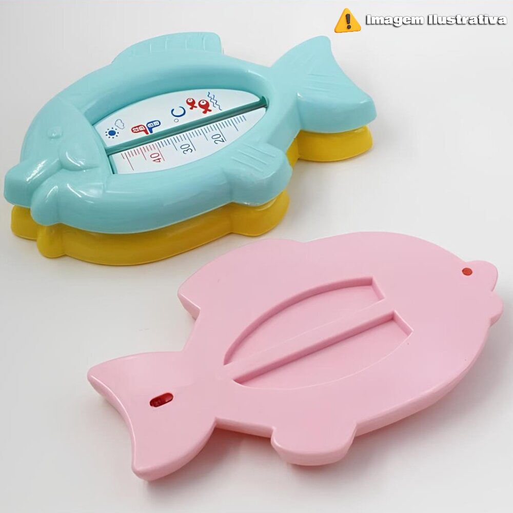 Termômetro de Banho Bebê Infantil Monitor Temperatura da Água - Peixe Rosa