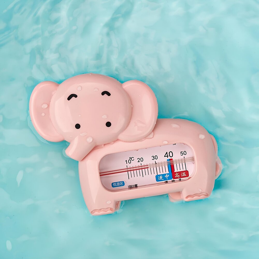 Termômetro de Banho Bebê Infantil Monitor Temperatura da Água - Elefante Rosa