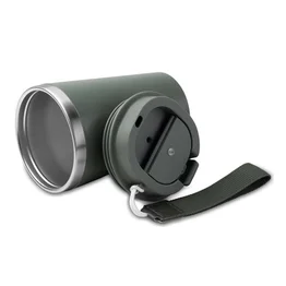 Copo Térmico Parede Dupla em Inox com Alça de Mão Verde