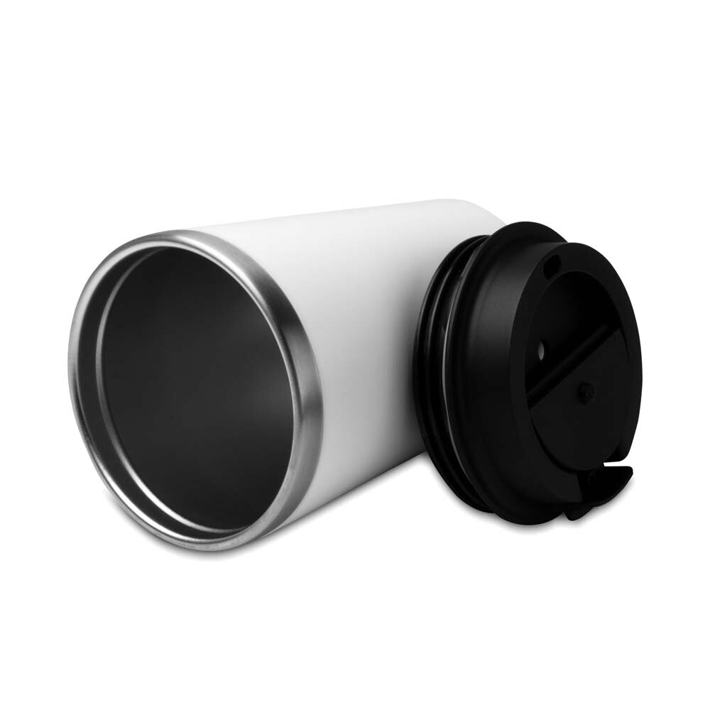 Copo Térmico Parede Dupla em Inox Hermético com Rosca Branco