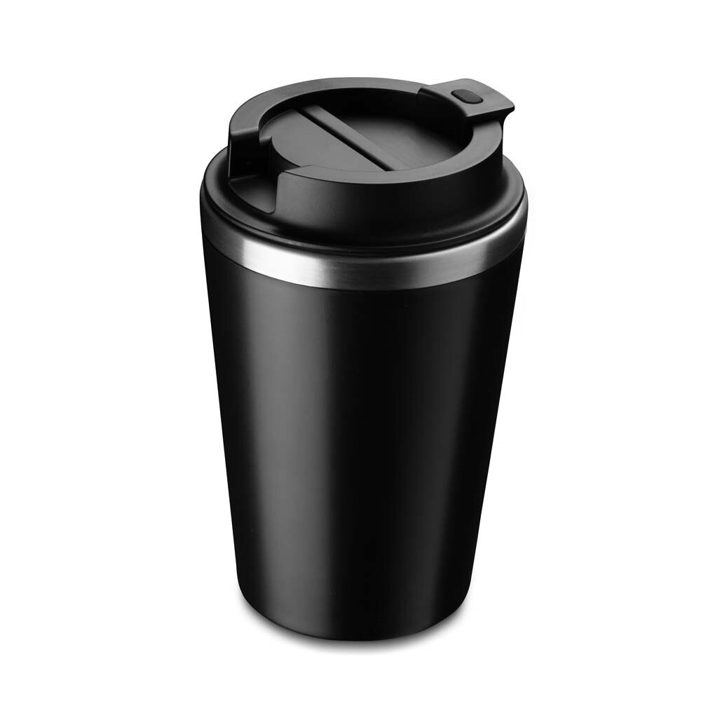 Copo Térmico Parede Dupla em Inox Hermético com Rosca Preto