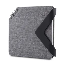 Mini Caderno com Fecho Magnético 70 Folhas Pautadas Cinza