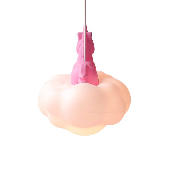 Luminária Pendente Infantil Nuvem Unicórnio Bivolt Decoração Quarto