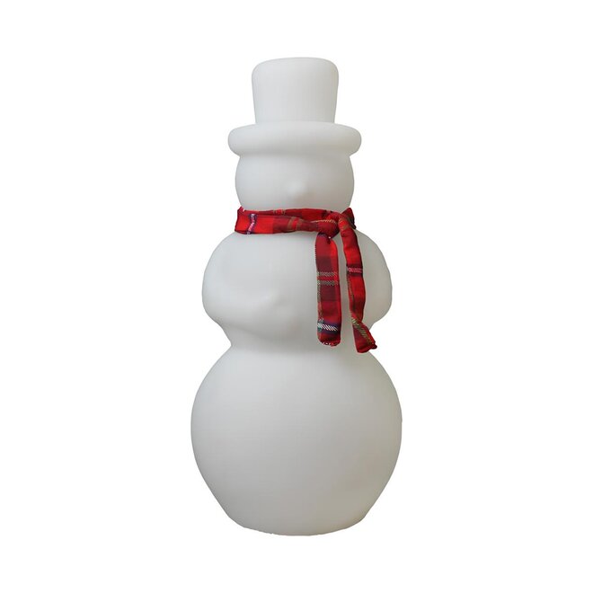 Luminária Boneco de Neve Natal Polietileno Bivolt Decoração Natalina