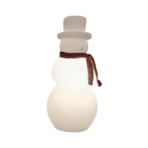 Luminária Boneco de Neve Natal Polietileno Bivolt Decoração Natalina