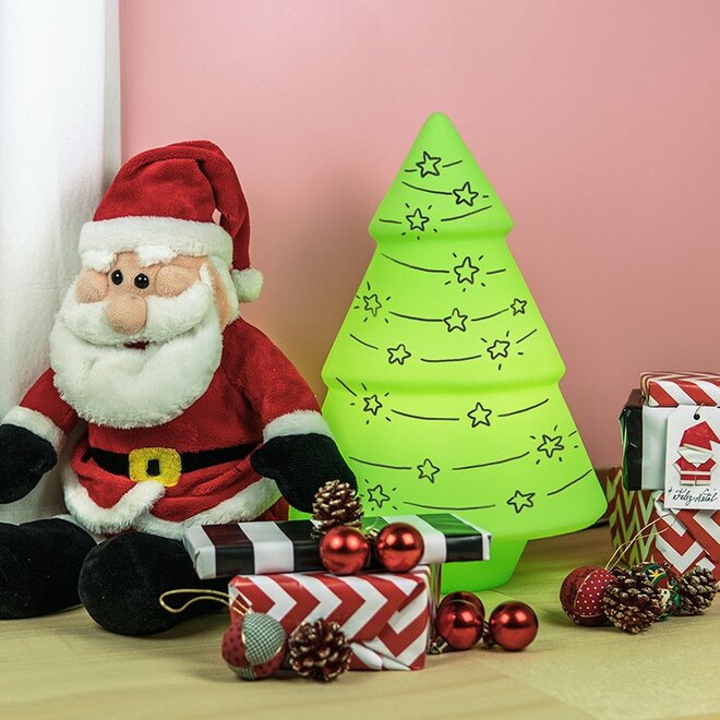 Luminária Árvore de Natal Interativa Polietileno Bivolt Recados Natalinos