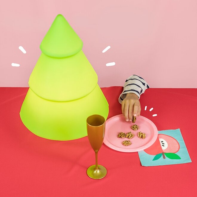 Luminária Árvore de Natal Interativa Polietileno Bivolt Recados Natalinos