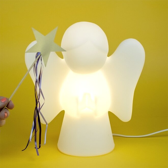 Luminária Abajur Anjinho Polietileno Bivolt Decoração Quarto