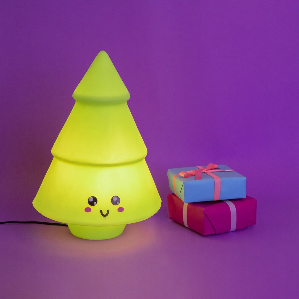 Luminária Árvore de Natal Kawaii Polietileno Bivolt Decoração Fofa