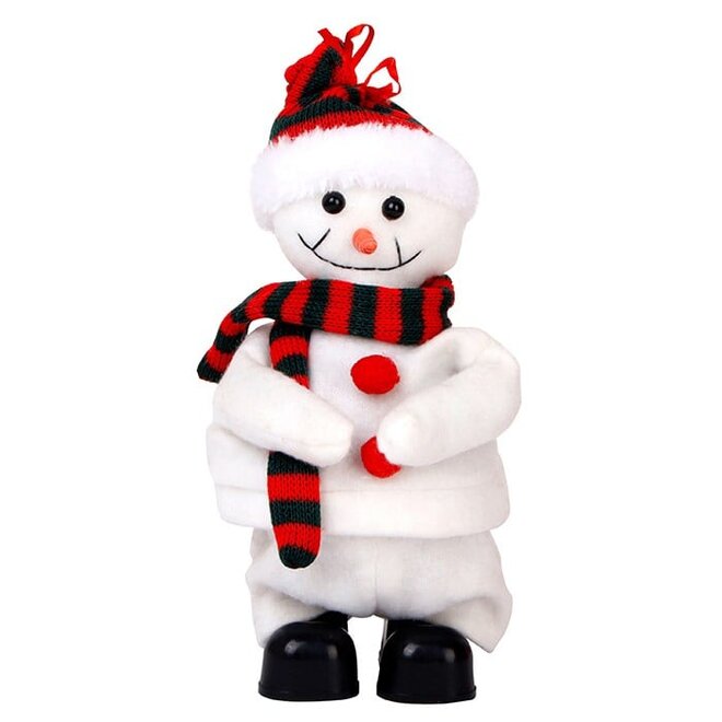 Boneco de Neve Musical Decorativo Enfeite de Natal 24cm Sortido